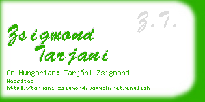 zsigmond tarjani business card